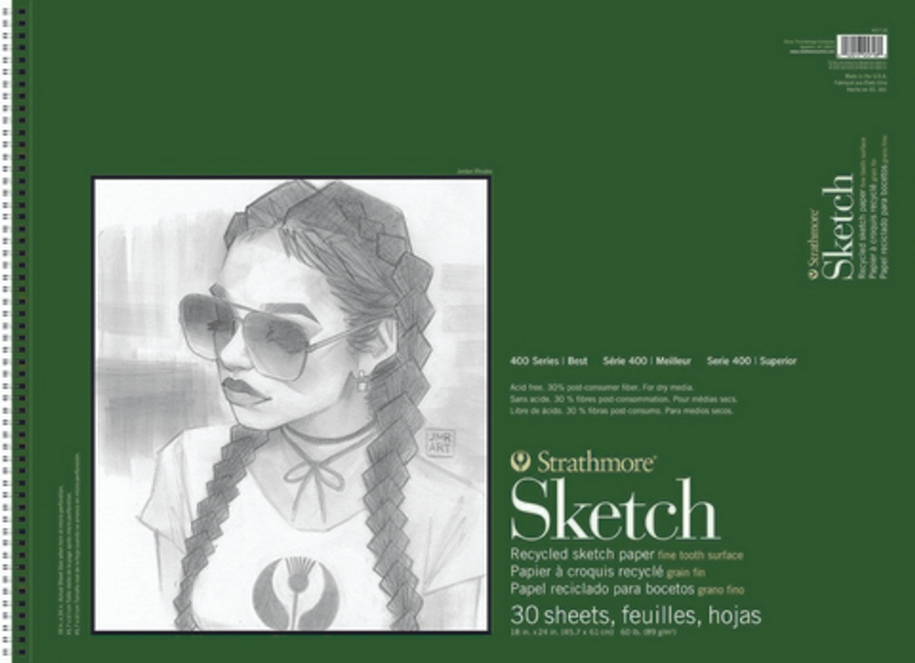 Strathmore Sketch Paper Pad Series 400 Recycled 14 x 17 100 Sheets