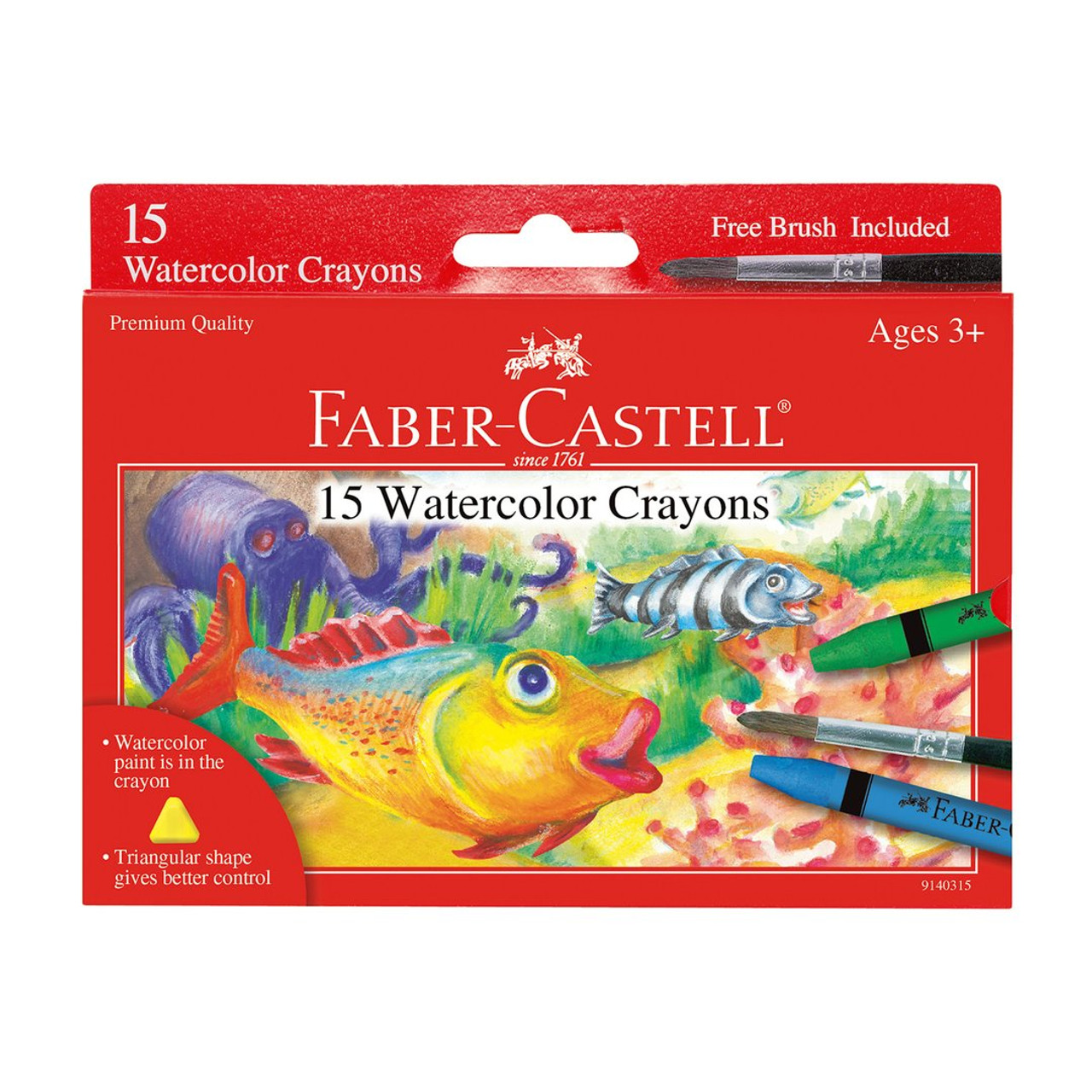 Faber-Castell - Jumbo Beeswax Crayon - 12-Color Set 