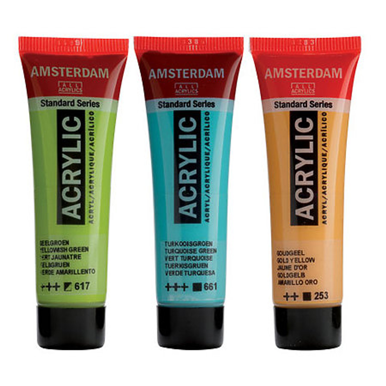 Amsterdam Standard Series Acrylics - Classroom Set of 6, Assorted Colors,  120 ml, Tubes