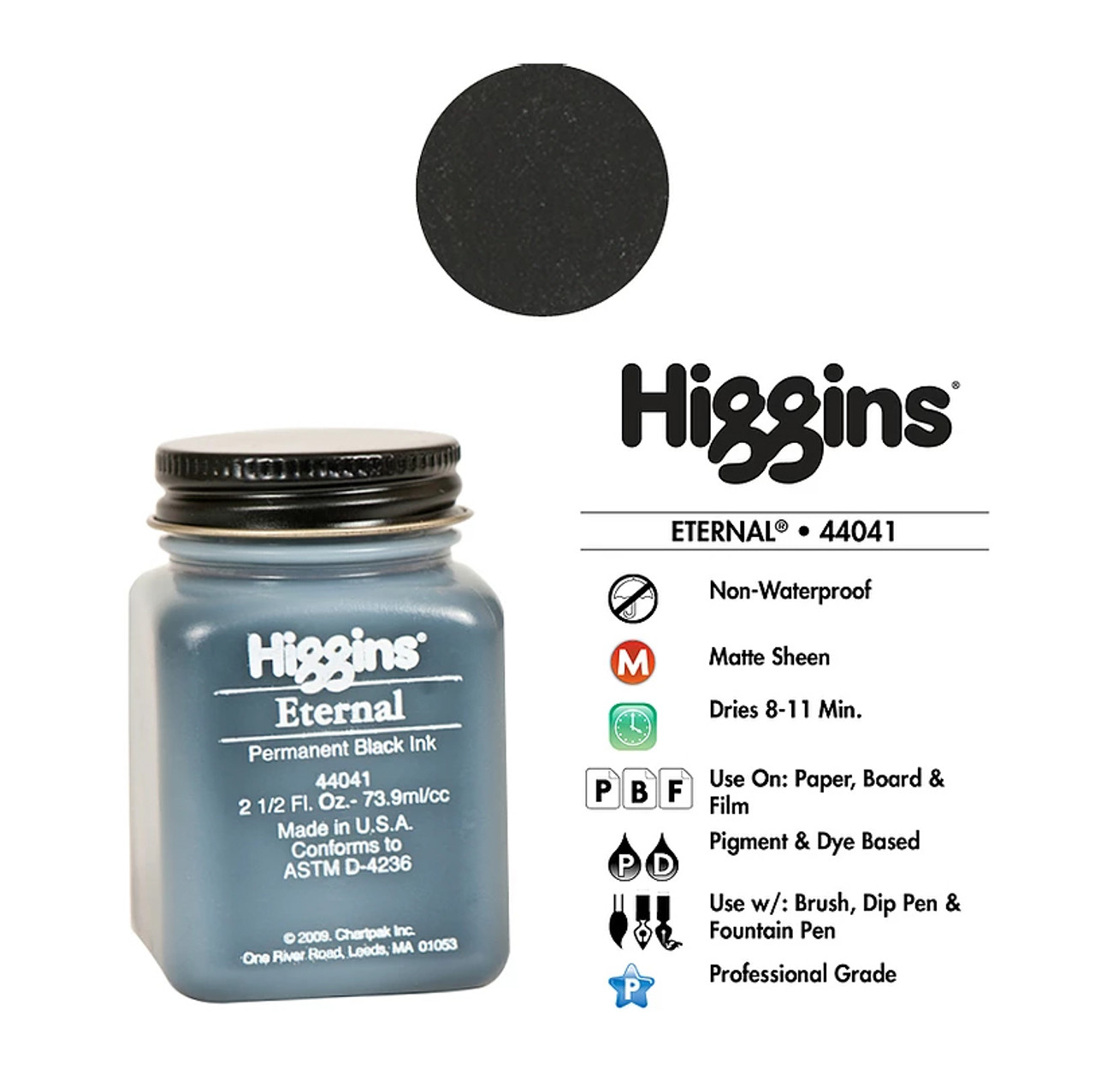 Higgins Eternal Black Ink 2.5oz