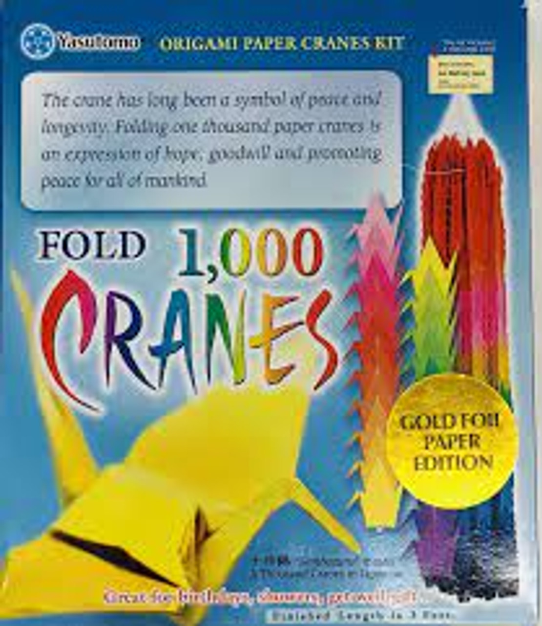 1,000 Cranes Gold Foil Origami Kit