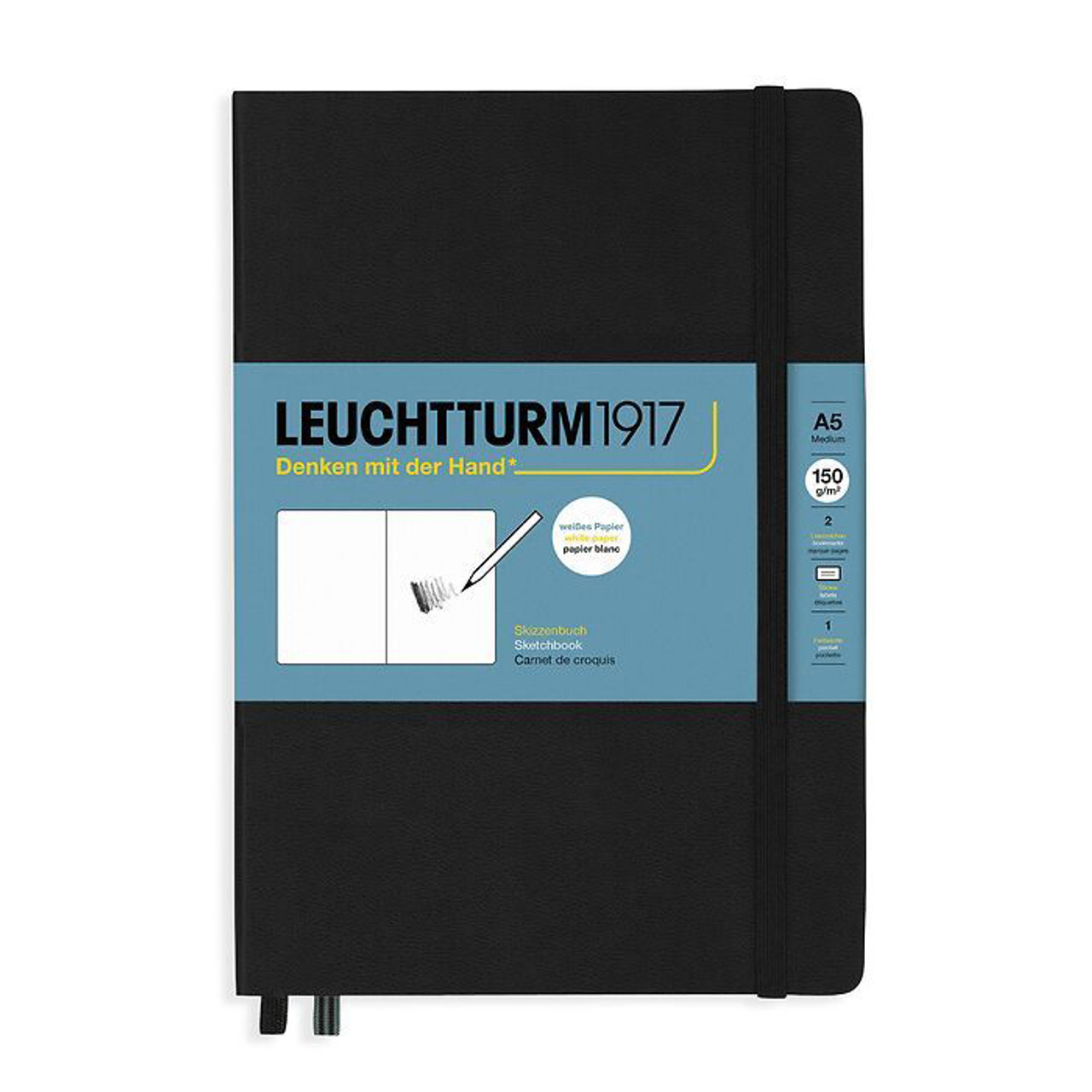 Leuchtturm Sketchbook Medium A5 Hardcover Black