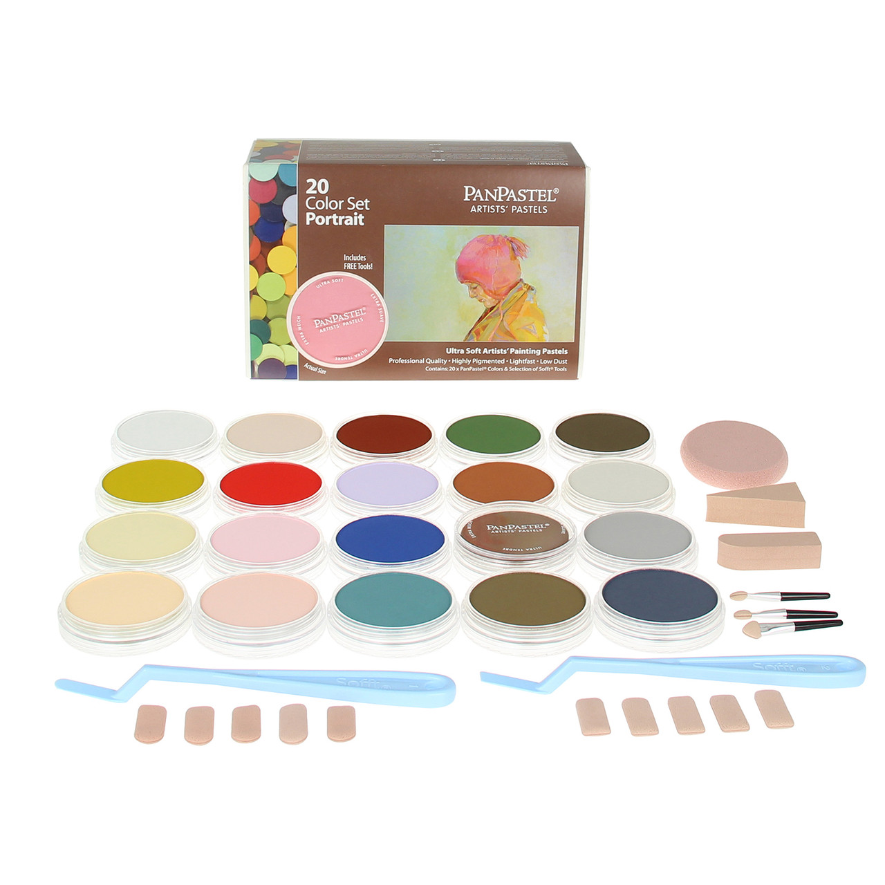 image of everything that comes in the PanPastel Portrait Set Box