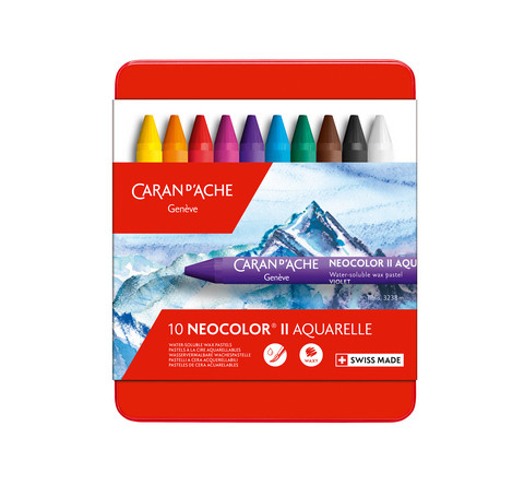 NEOCOLOR II Aquarelle Wax 10-crayon Set - Meininger Art Supply