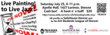 Until Now! Live Painting to Live Jazz! Saturday, July 25, 6-11pm at Apollo Hall 1427 Larimer St, Denver all profits to SafeHouse Denver and the Art Students League of Denver