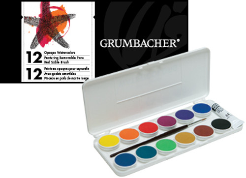 Deluxe Grumbacher Opaque Watercolor 24-Pan Set