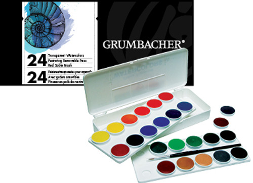 Deluxe Grumbacher Opaque Watercolor 24-Pan Set