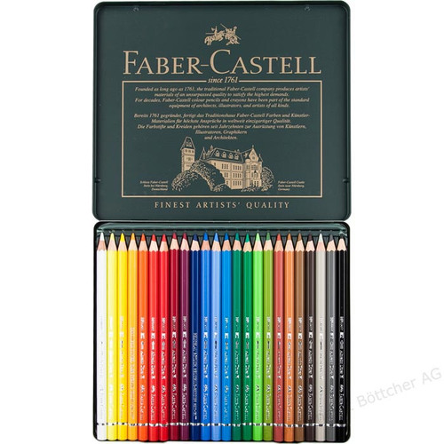 Faber-Castell PITT Pastel Pencil Tin Set 24-Colors - Meininger Art