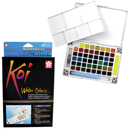 Koi Watercolor Field Sketch Travel 24pan Kit - Meininger Art Supply
