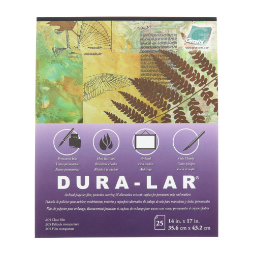 Grafix Dura-Lar Pad .005mm Clear 14in x 17in