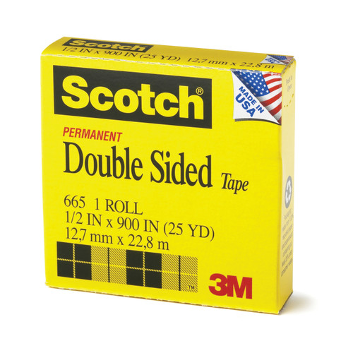 3M Scotch Double-Sided Tape 1/2-inch x 250-inch - Meininger Art Supply