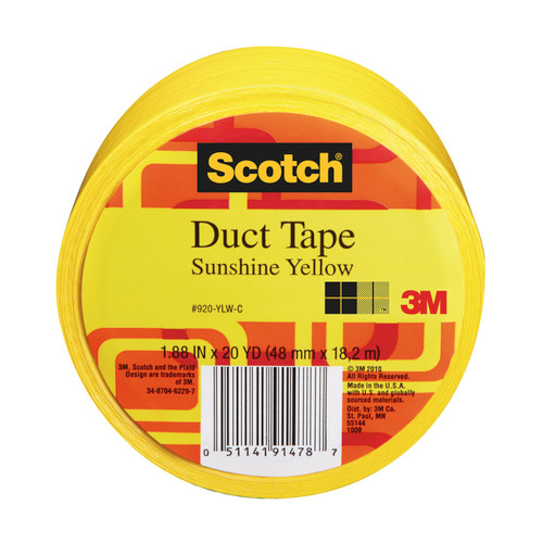 Scotch® Duct Tape 920-ORG-C 1.88 in x 20 yd (48 mm x 18.2 m) 6 rls/cs,  Orange