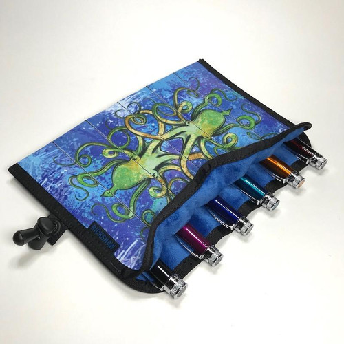 Inktopus, 6 Pen Hand Roll - Blue