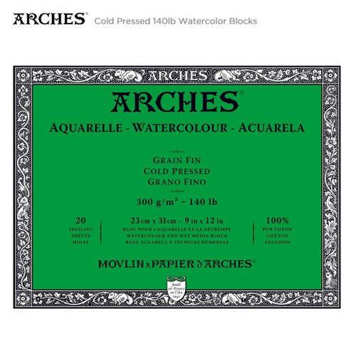 Arches 140 lb. Watercolor Pad, Hot-Pressed - Meininger Art Supply