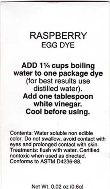 Raspberry Dye Instructions