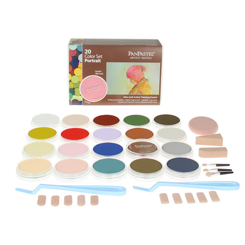image of everything that comes in the PanPastel Portrait Set Box