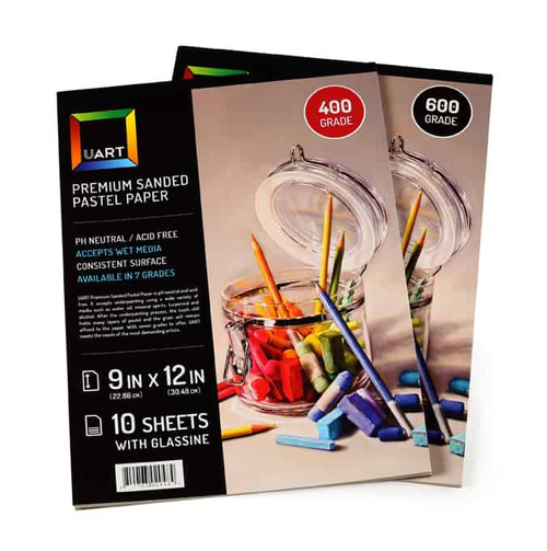 image of 400 and 600 grade pastel paper pads