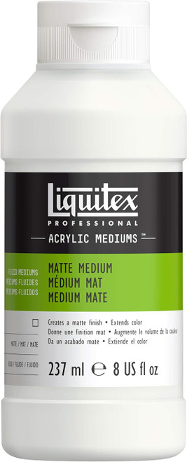 Liquitex Fluid Matte Medium 8oz image Liquitex Fluid Matte Medium 8oz image