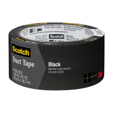 3M Multi-Use Color Duct Tape, Black, 1.88 inches x 20 yards, 1