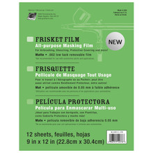 Grafix Low-Tack Frisket Film Sheets Matte 12pk 9in x 12in