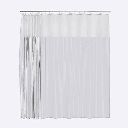 Clear Vinyl Curtain with Mesh Heading