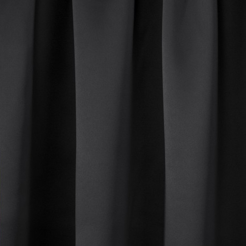 Blackout, Color Black Curtain, 102" W X 31.375" H, Quantity Available: 1