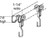 Track profile is 1-1/4" wide x 7/8" high.  Included components are 3 roller carriers with hook per foot, and 2 end stops.
