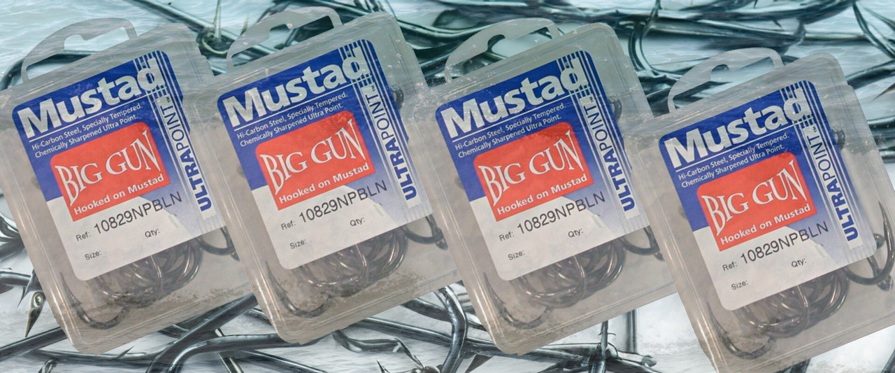 Mustad Poly Bag Hooks Blue Aberdeen - Size 8