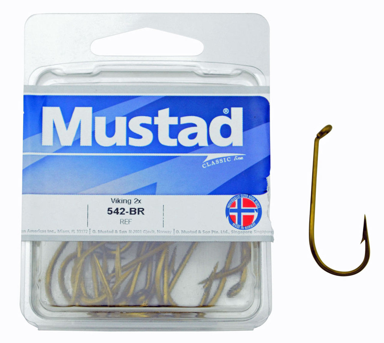Mustad 542 Double Strength Fishing Hooks (box of 25)