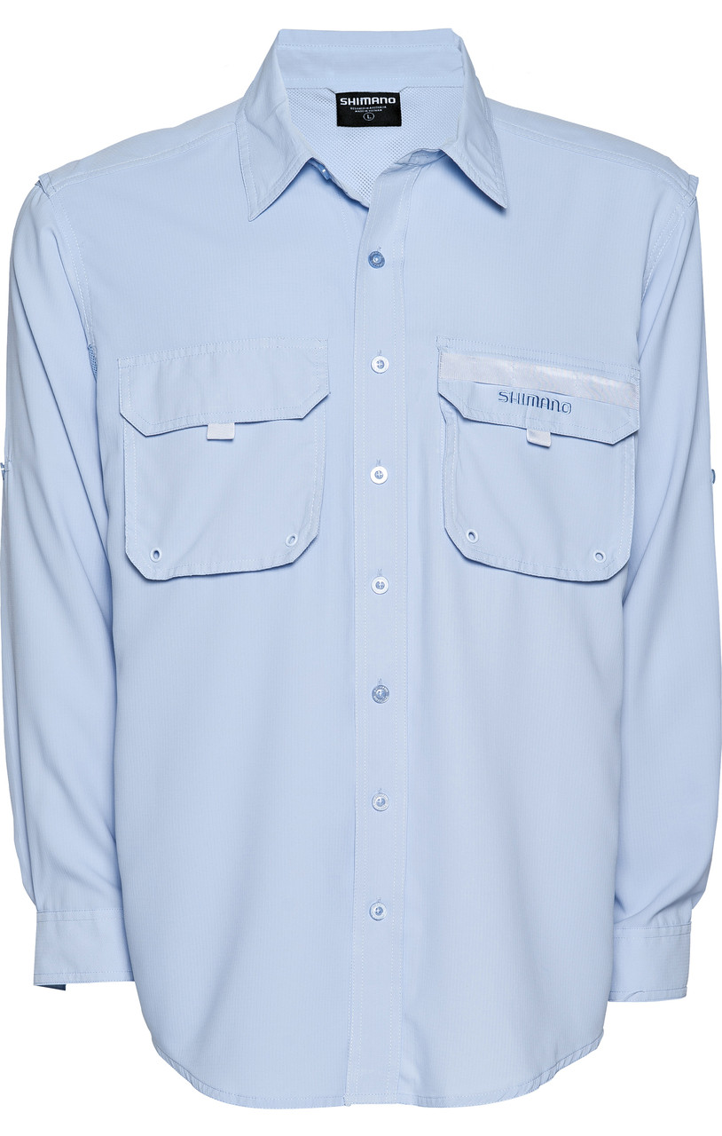 Shimano Vented Shirt Blue Skyway Fishing Shirt Long Sleeve