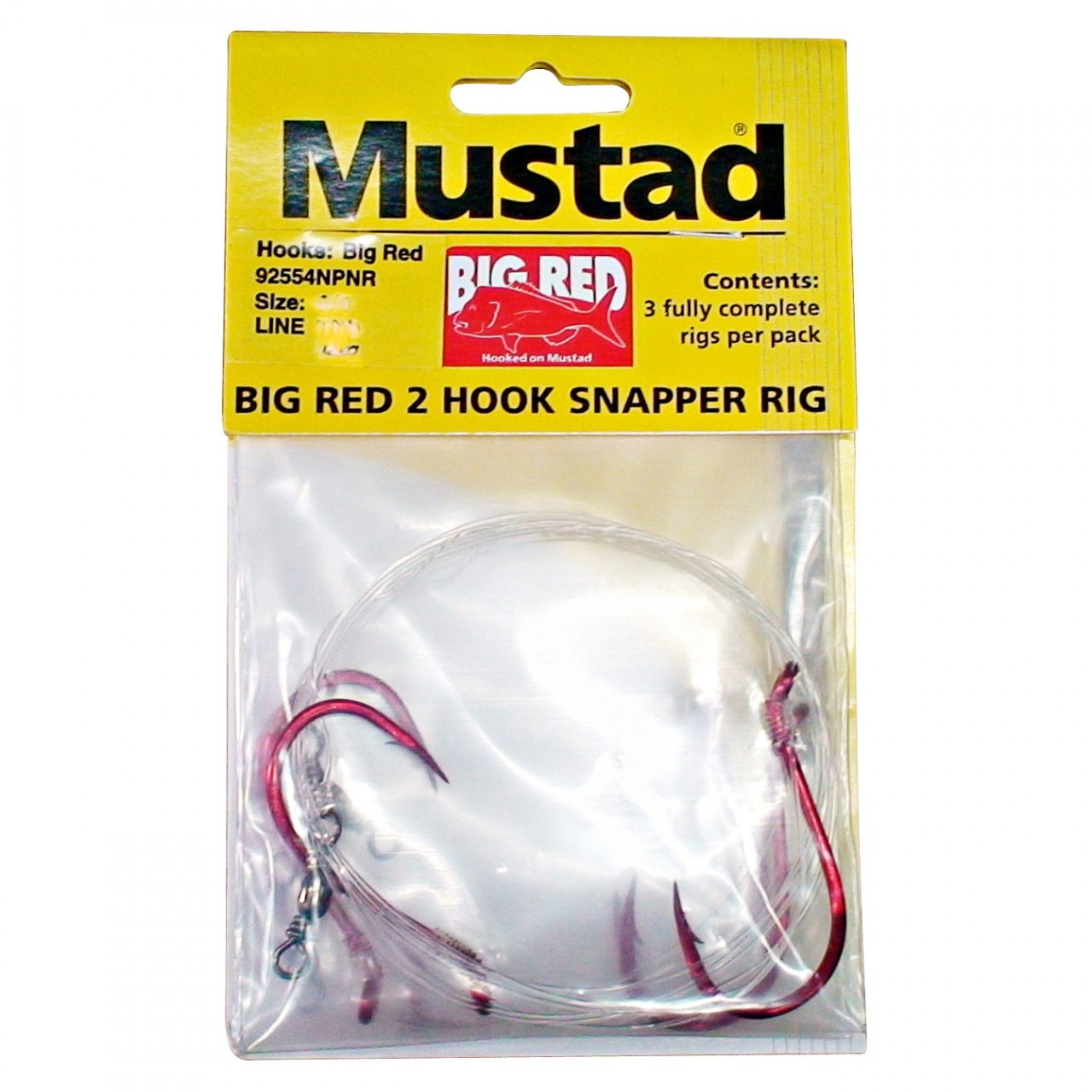 Mustad 92554npnr Big Red 6/0 Chemically Sharpened Hooks - for sale online