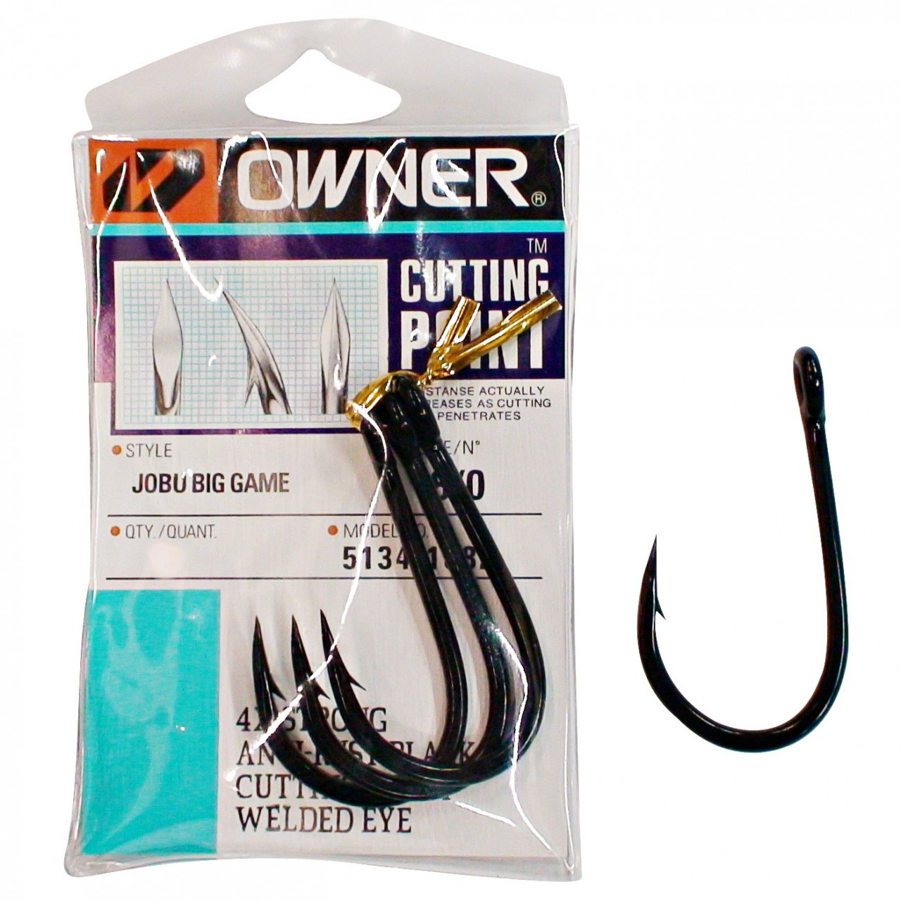 Owner S-125 Plugging Inline Single Lure Hooks (packet)