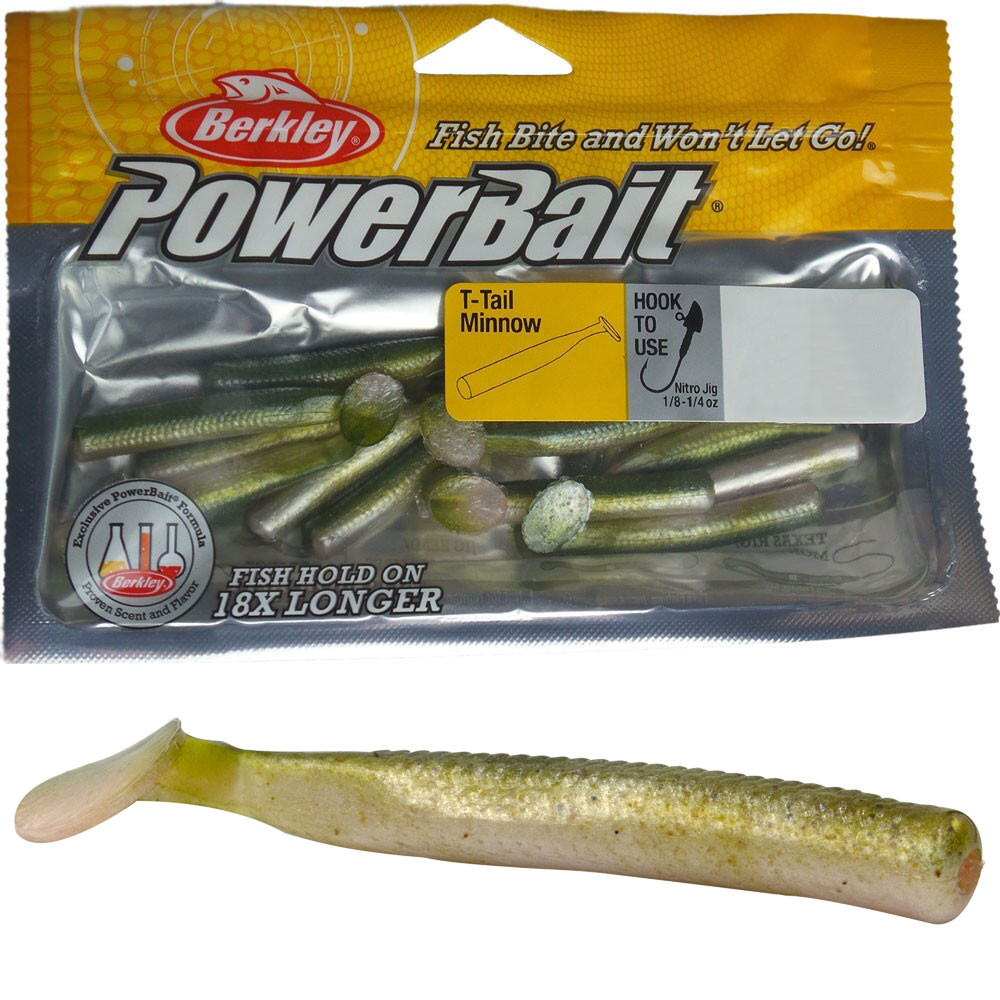 Berkley Powerbait TTail Minnow Soft Plastic Fishing Lures