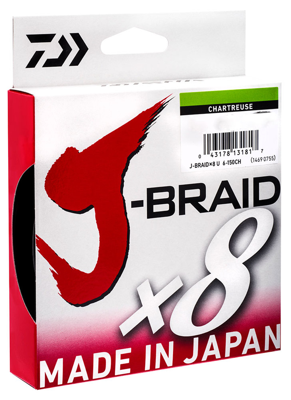 Daiwa J Braid Grand x8 1500m Multi Colour Braid Fishing Line - Choose Lb