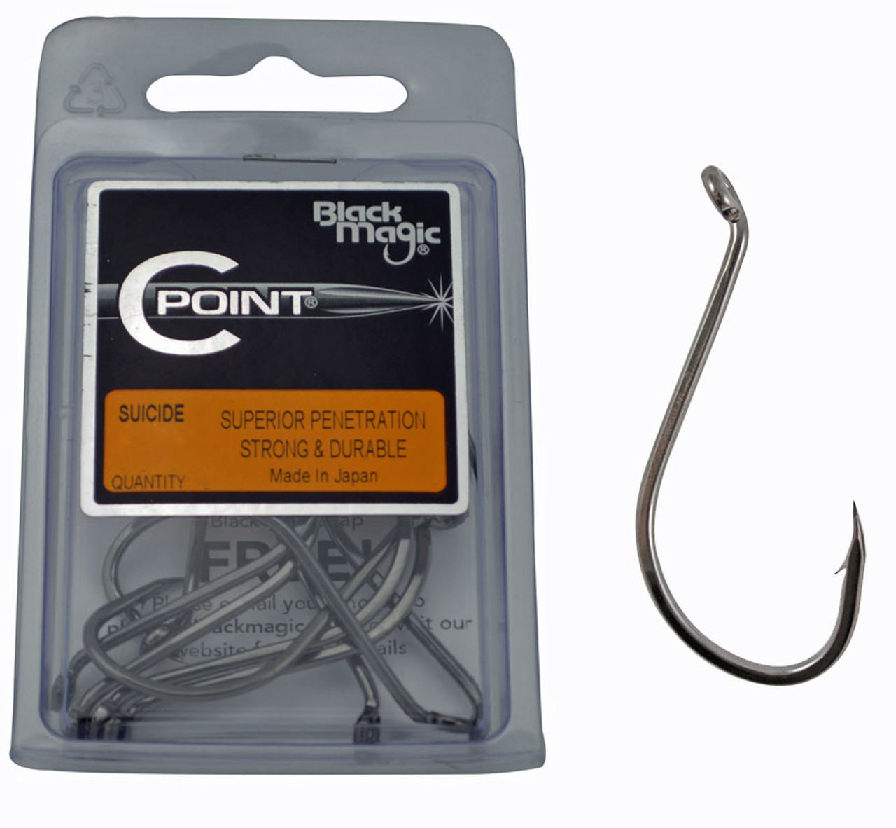 Black Magic C Point Hooks - Suicide Fishing Hook Economy Pack