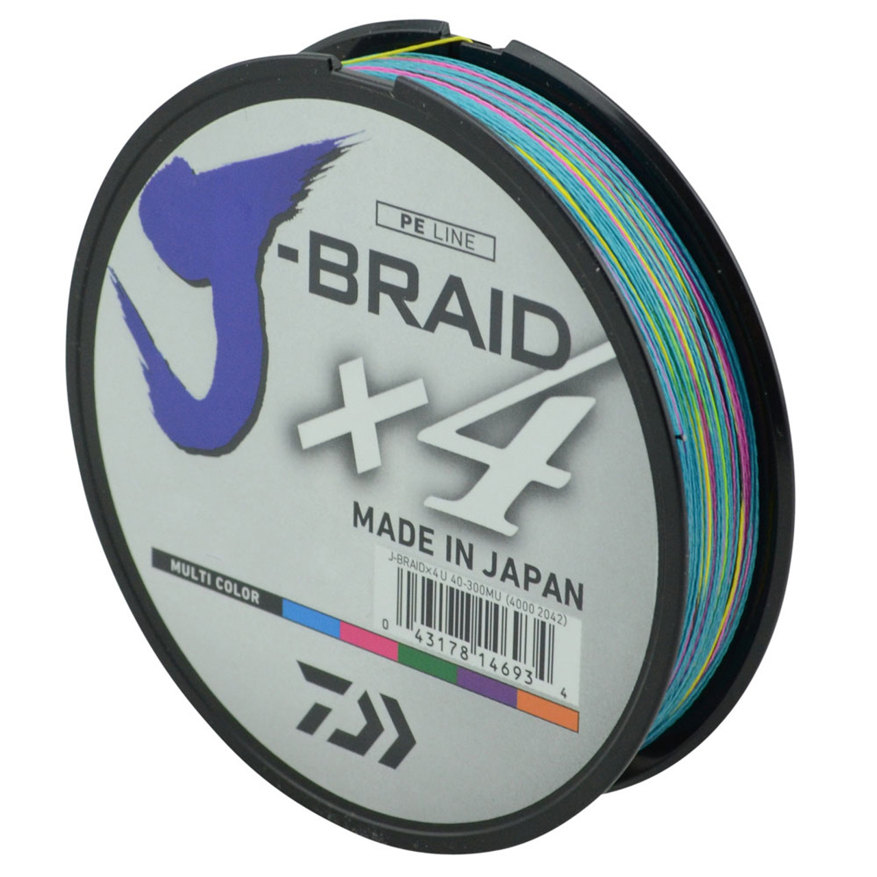 Daiwa J Braid 4 Ply X4 Fishing Line Yellow or Multi Colour