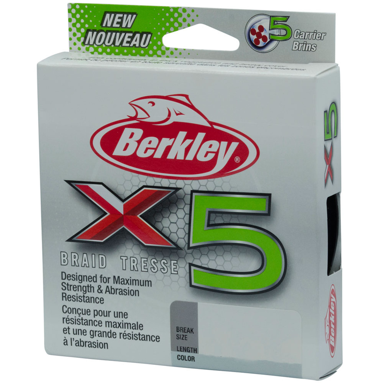 BERKLEY Fishing 9-Strand Braid Line X9 2000m/100lb Crystal White