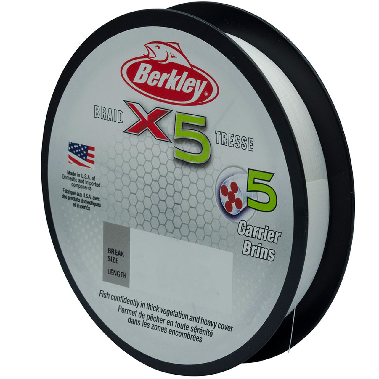 Berkley x5 Braid Superline, Low-Vis Green, 30-Pound Break Strength, 2188yd  Fishing Line, Suitable for Freshwater and Saltwater Environments