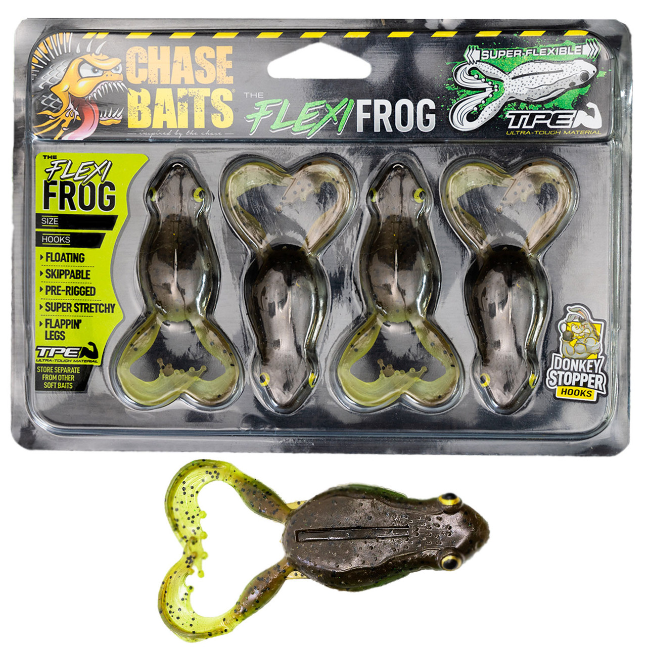 Chasebaits on X: What's your favour color Flexi Frog!! Made from  ultra-durable, floating TPE material, The Flexi Frog is perfect for skip  casting. The realistic profile with flappin' legs creates noise and