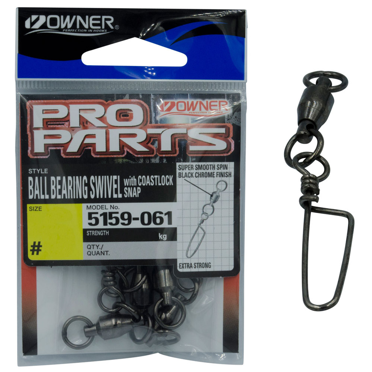 Owner Hyper Ball Bearing Swivels - Peace Token Fishing Tackle