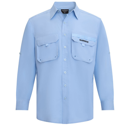 Shimano Vented Shirt - Oatmeal Long Sleeve | Fishing Tackle Shop