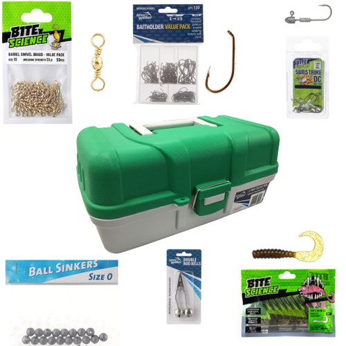 Jarvis Walker 2-Tray Tackle Box Kit PROMO (250pc tackle) Jarvis Walker 2-Tray Tackle Box Kit PROMO (250pc tackle)