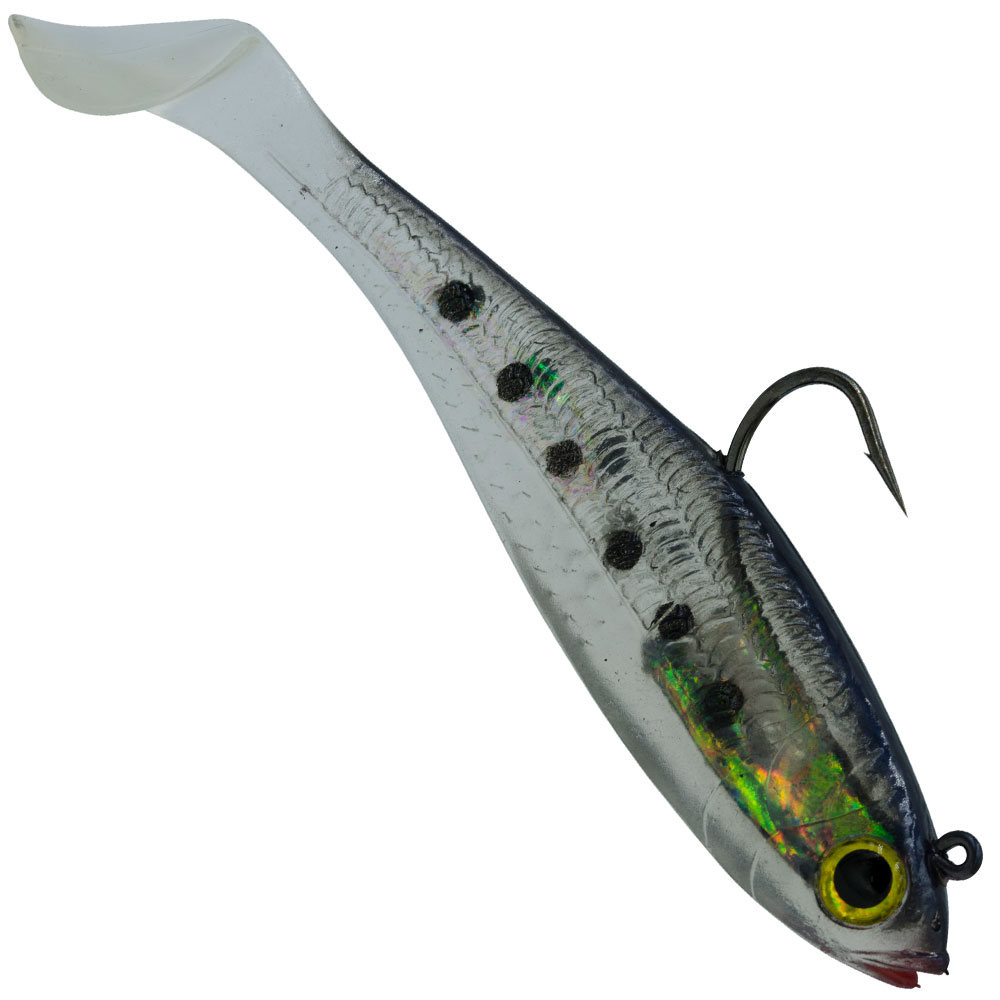 Berkley PowerBait Pre-rigged Swim Shad 6in 15cm - Pearl Red Eye for sale  online