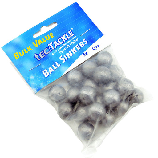 Jarvis Walker Tec Tackle Ball Sinkers Value Pack Silver