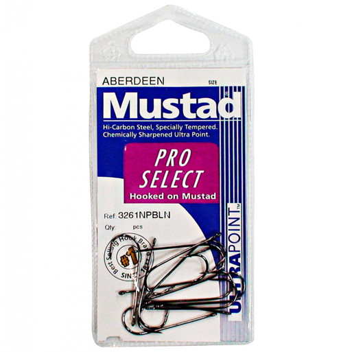 Mustad Mega Bite Kinked Fishing Hooks Single Packet