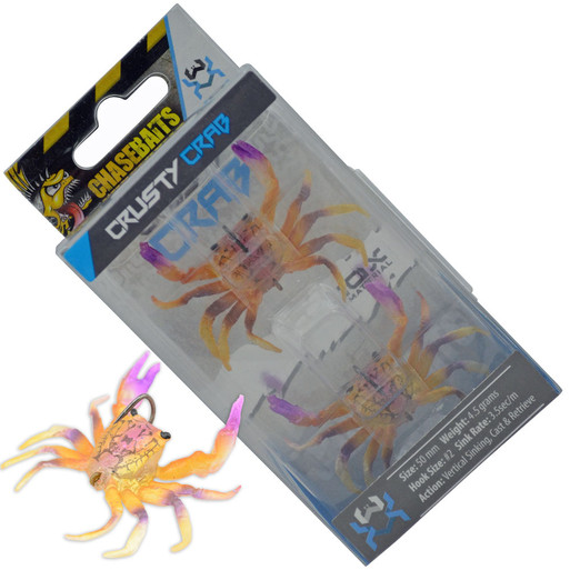 Chasebaits Crusty Crab 2 inch Crab-Imitating Soft Lure 2 pack