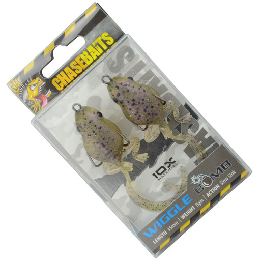 Chasebaits Wiggle Bomb Soft Plastic Lure 35mm Ninja