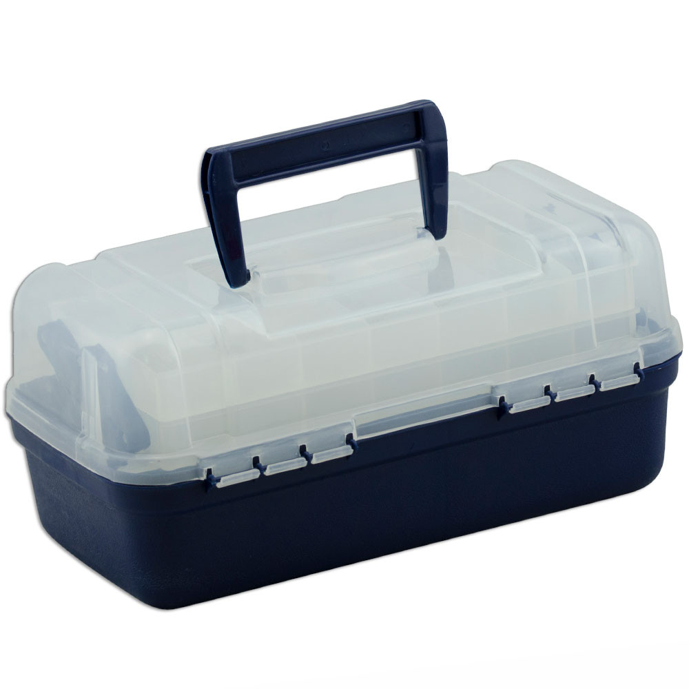 Jarvis Walker Cantilever 1 Tray Clear Top Tackle Box Fishing