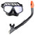 Black Mirror Black Silicone Mask And Snorkel Set