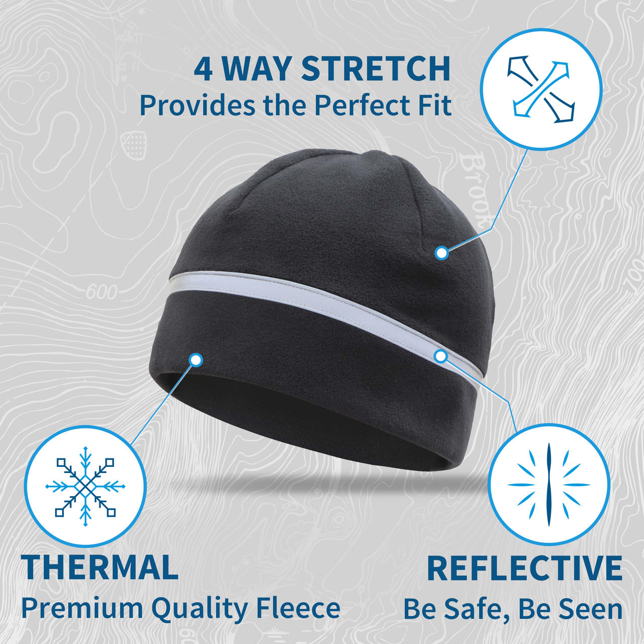 Running Hiking Cold Weather Hat TrailHeads Fleece Ponytail 
